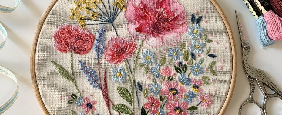 Hidden Garden Embroidery Hoop with Caroline Madaher